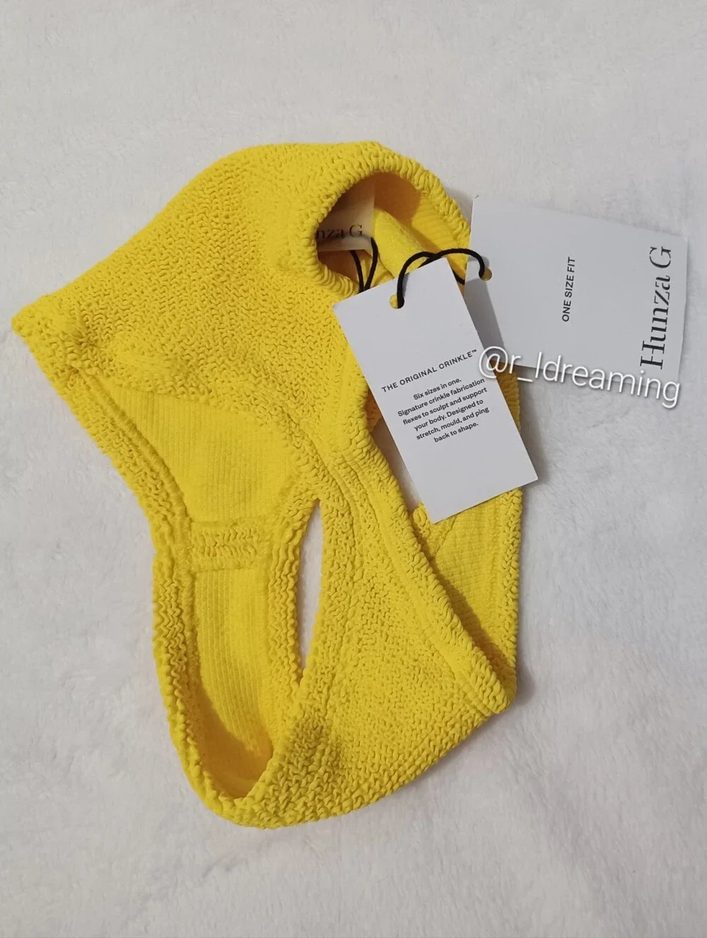 NWT Hunza G Jean Bikini Bottom In Sunflower One Size